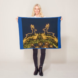 Weihnachtsrinder Fleecedecke