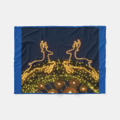 Weihnachtsrinder Fleecedecke (Vorderseite (Horizontal))