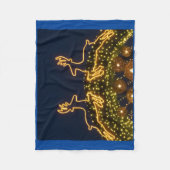 Weihnachtsrinder Fleecedecke (Vorderseite)