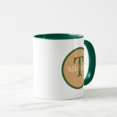 Weihnachtsrinder fügen Monogramm hinzu Tasse (VorderseiteRechts)