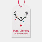 Weihnachtsrinder Geschenkanhänger (Vorderseite)