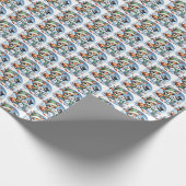 Weihnachtsrinder Geschenkpapier (Ecke)