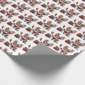 Weihnachtsrinder Geschenkpapier (Ecke)