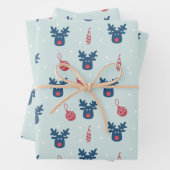 Weihnachtsrinder Geschenkpapier Set (Beispiel)