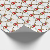 Weihnachtsrinder mit Lichtern Geschenkpapier (Ecke)