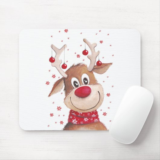 Weihnachtsrinder Mousepad (Mit Mouse)