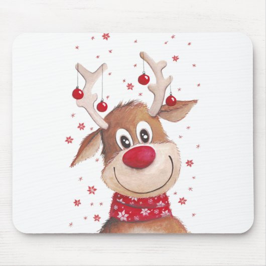 Weihnachtsrinder Mousepad (Vorne)