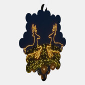 Weihnachtsrinder Ornament Karte (Rechts)