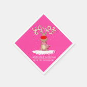 Weihnachtsrinder personalisiert serviette (Ecke)