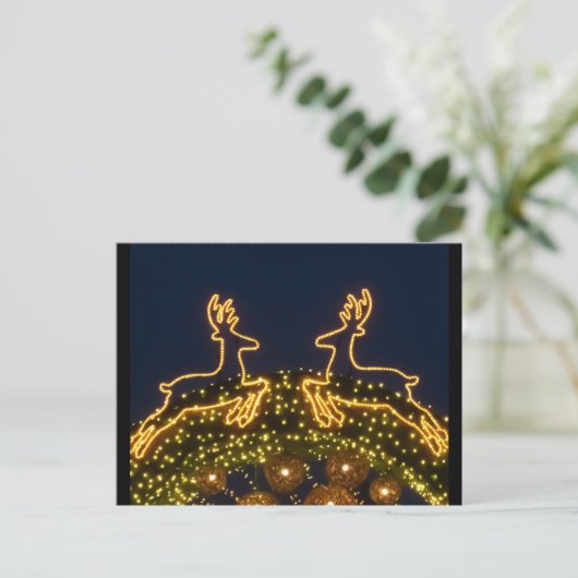 Weihnachtsrinder Postkarte (Stehend Vorderseite)