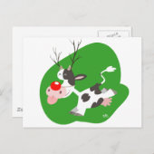 Weihnachtsrinder-Postkarte Feiertagspostkarte (Vorne/Hinten)