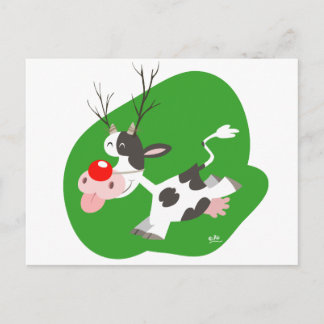 Weihnachtsrinder-Postkarte Feiertagspostkarte