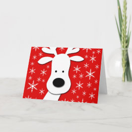 Weihnachtsrinder - rot feiertagskarte