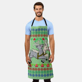 Weihnachtsrinder Schürze (Getragen)