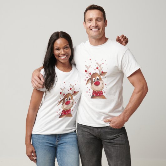 Weihnachtsrinder T-Shirt (Unisex)
