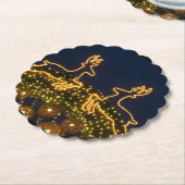 Weihnachtsrinder Untersetzer (angewinkelt)