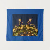 Weihnachtsrinder Wandteppich (Vorderseite (Horizontal))