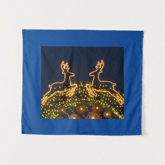 Weihnachtsrinder Wandteppich (Vorderseite (Horizontal))