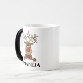 Weihnachtsrinder - Weihnachtslicht Verwandlungstasse (Vorderseite Links)