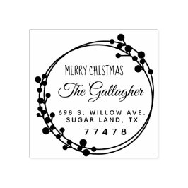 Weihnachtsring Frohe Weihnachtsfeier Rücksendeadre Gummistempel