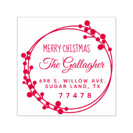 Weihnachtsring Frohe Weihnachtsfeier Rücksendeadre Permastempel