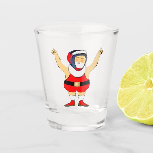 Weihnachtsringen Schnapsglas (Vorderseite)