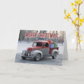 Weihnachtsritt Vintage Karte (Gelbe Blume)