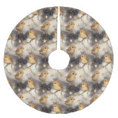 Weihnachtsrobben auf einem Sternenhimmel Polyester Weihnachtsbaumdecke (Vorderseite)