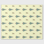 Weihnachtsrobben und Weihnachtsbäume Geschenkpapier (Flach)