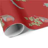 Weihnachtsrobben und Weihnachtsbäume Geschenkpapier (Rolleneckpunkt)