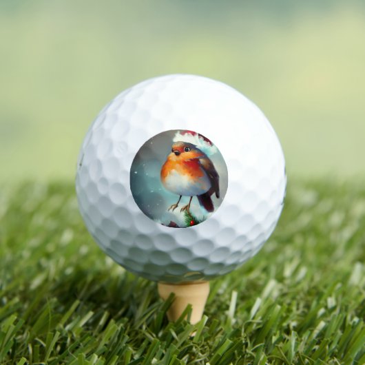 Weihnachtsrobin (1) golfball (Insitu T-Shirt)