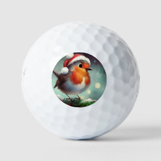 Weihnachtsrobin (2) golfball (Vorderseite)