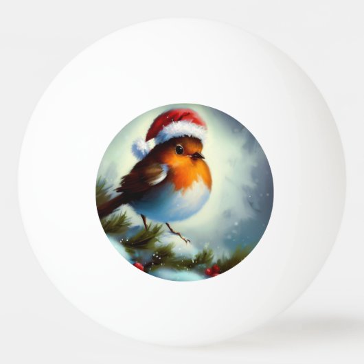 Weihnachtsrobin (3) tischtennisball (Vorderseite)