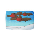 WeihnachtsRobin Birds Badematte (Vorderseite)