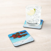 WeihnachtsRobin Birds Getränkeuntersetzer (Rechte Seite)