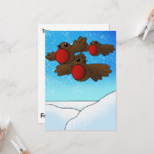 WeihnachtsRobin Birds Karte (Vorderseite/Rückseite Beispiel)