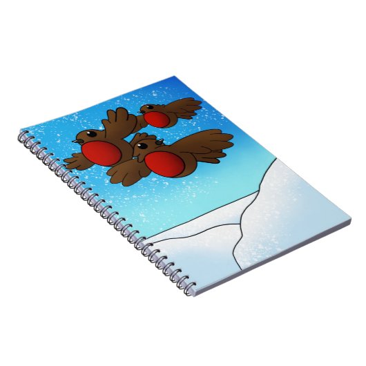 WeihnachtsRobin Birds Notizblock (Rechte Seite)