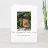 Weihnachtsrobin-Gruß-Karte Feiertagskarte (Rückseite)