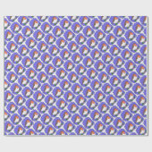 Weihnachtsrobin mit Schnee Geschenkpapier (Flach)