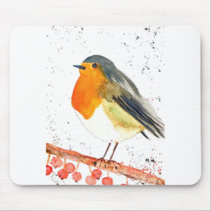 Weihnachtsrobin Mousepad