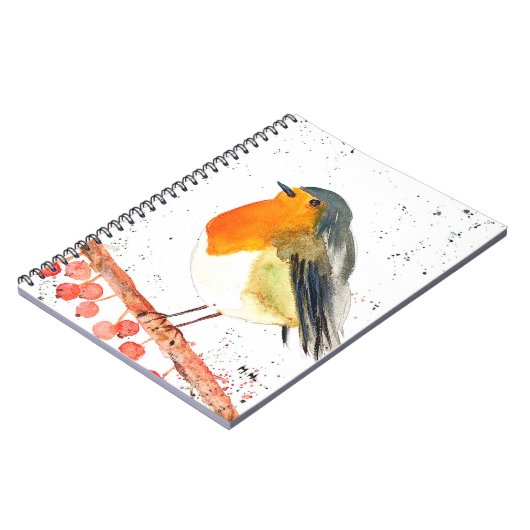 Weihnachtsrobin Notizblock (Linke Seite)