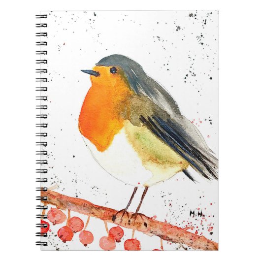 Weihnachtsrobin Notizblock (Vorderseite)