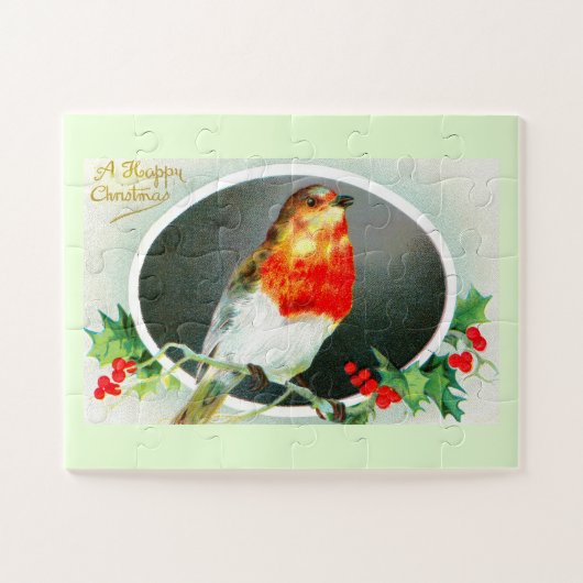 Weihnachtsrobin Puzzle (Horizontal)
