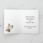 Weihnachtsrobin und Holcard Dankeskarte (Innenseite)