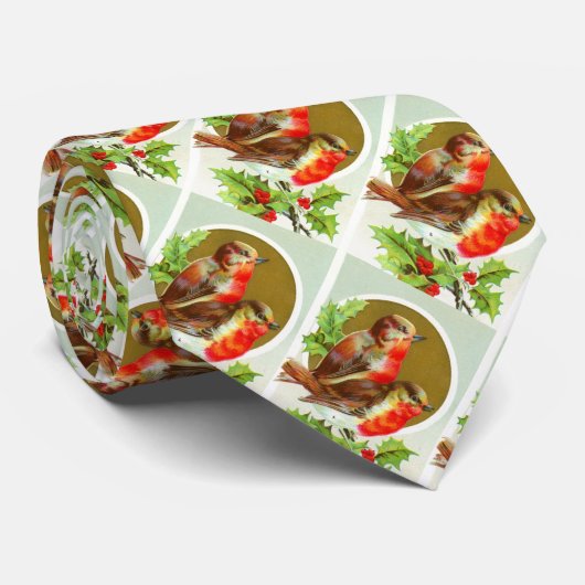 Weihnachtsrobinen Krawatte (Gerollt)