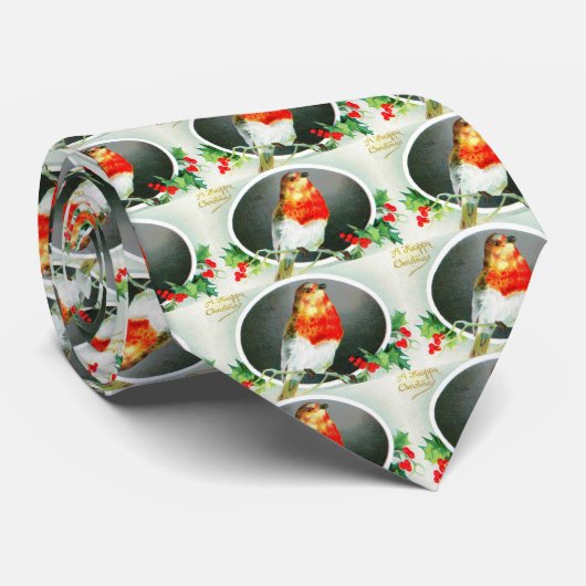 Weihnachtsrobins Krawatte (Gerollt)