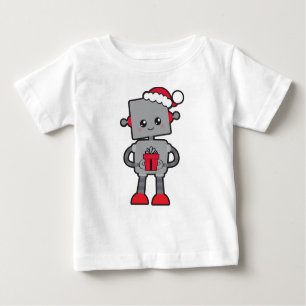 Weihnachtsrobot, Niedlicher Roboter, Weihnachtsman Baby T-shirt