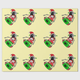 Weihnachtsroboter Geschenkpapier