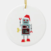 Weihnachtsroboter Keramik Ornament (Vorne)