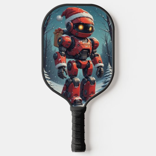 Weihnachtsroboter Pickleball Schläger (Vorderseite)